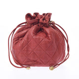 CHANEL Chanel Matrasse Mini Drawstring Chain Shoulder Bag Red Gold Hardware Ladies Lambskin Shoulder Bag B Rank Used Ginzo