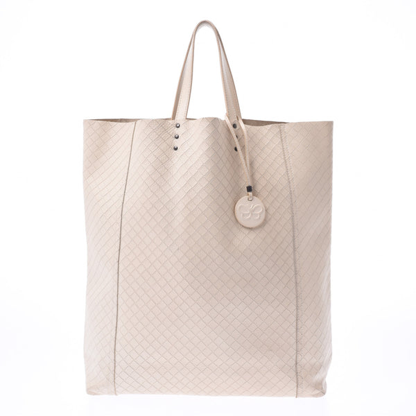 BOTTEGAVENETA Bottega Veneta intrecchio象牙b01507919e中性小牛手提包b等级使用银股票