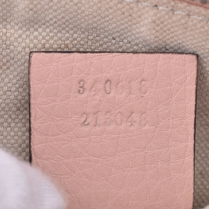 GUCCI Gucci interlocking baby pink 340618 ladies calf handbag A rank used Ginzo