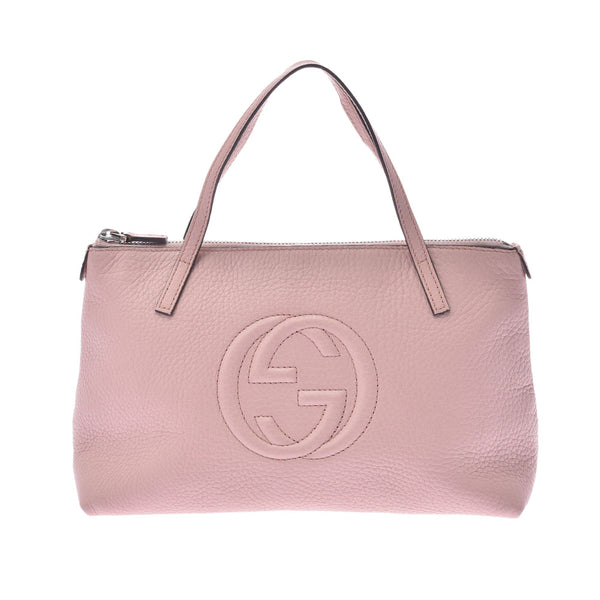 GUCCI Gucci interlocking baby pink 340618 ladies calf handbag A rank used Ginzo