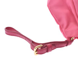 PRADA Prada Ribbon Motif Pink Gold Metal Fittings 1N1422 Ladies Nylon / Leather Pouch AB Rank Used Ginzo