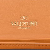 Valentino Garavani Valentino Garavani lock studded yellow unisex scarf long wallet a-rank used silver