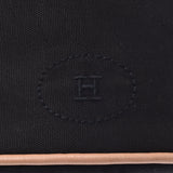 HERMES Hermes Polochon,Mimil,Black,Unisex,Canvas,Leather,Shoulderbag B-Rank,使用银器