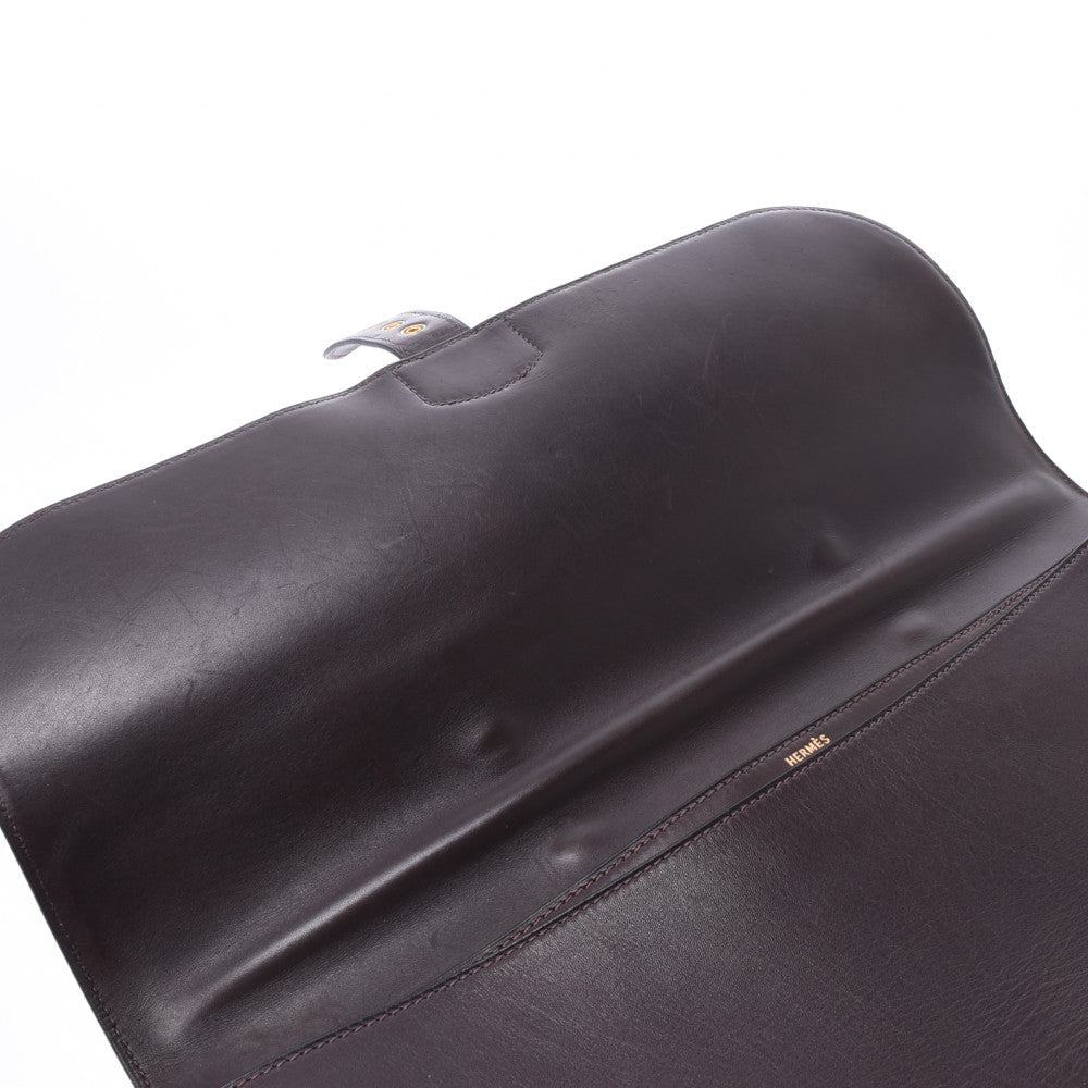 エルメスサックアデペッシュ41 ブリーフケース ダークブラウン系