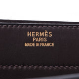 HERMES エルメス サックアデペッシュ41 ブリーフケース ダークブラウン系 ゴールド金具 □E刻印(2001年頃) メンズ レザー ビジネスバッグ Bランク 中古 銀蔵