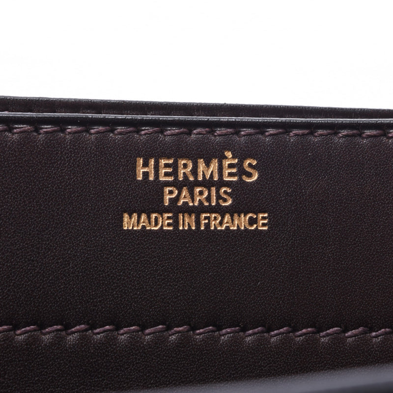 HERMMES爱马仕萨克阿德佩什41公文包深棕色系黄金配件E刻印（2001年左右）男士皮革商务包B等级二手银藏