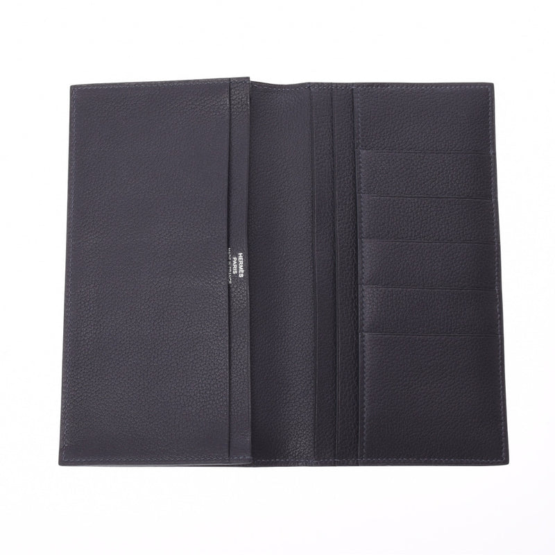HERMES エルメス MC2 フレミング ダークグレー □N刻印(2010年頃) ユニセックス エヴァーグレイン 札入れ ABランク 中古 銀蔵