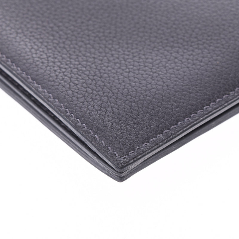 HERMES エルメス MC2 フレミング ダークグレー □N刻印(2010年頃) ユニセックス エヴァーグレイン 札入れ ABランク 中古 銀蔵