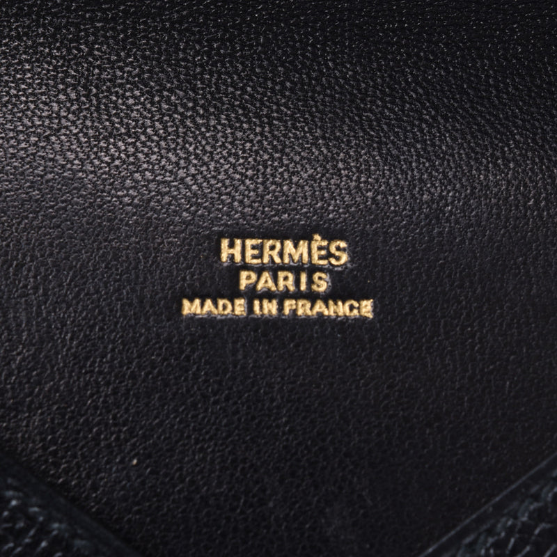 HERMES エルメス ミルファイユ 黒 □A刻印(1997年頃) ユニセックス クシュベル カードケース Aランク 中古 銀蔵