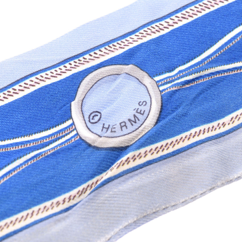 HERMES エルメスツイリー blue Lady's silk scarf B rank used silver storehouse