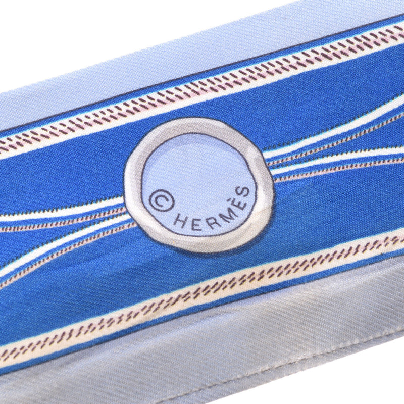 HERMES エルメスツイリー blue Lady's silk scarf B rank used silver storehouse