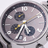 LOUIS VUITTON Louis Vuitton Tunbourg Chrono Q1121 Men's SS/Rubber Watch Automatic Winding Brown Dial A Rank Used Ginzo