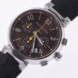 LOUIS VUITTON Louis Vuitton Tunbourg Chrono Q1121 Men's SS/Rubber Watch Automatic Winding Brown Dial A Rank Used Ginzo