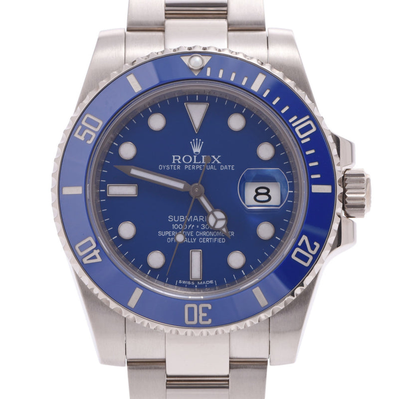 ROLEX Lorex Submarina production end model 116619LB Men' s WG watch, automatic winding, blue, blue, A-rank, used silver,