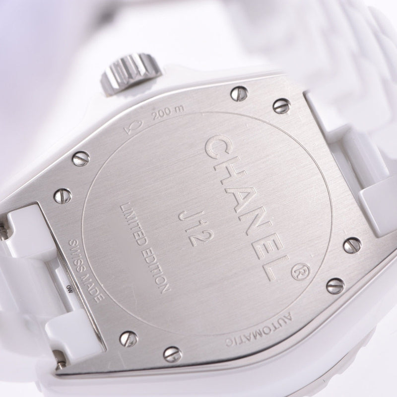 CHANEL Chanel J12 38mm Pinchrate 8P Diamond World Limited, 1200 Model H4864 Men' s white ceramics/SS wristscroll, white, A-rank, used silver,