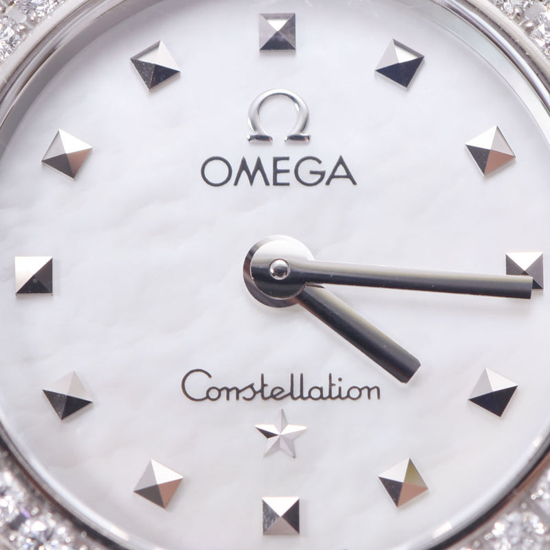 OMEGA Omega Constellation bezel diamonds 1465.71 Ladies SS wristwatch Quints shell. A-rank used silver storehouse.