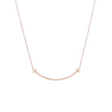 TIFFANY & Co. Tiffany T Smile Small Women's K18PG Necklace A Rank Used Ginzo