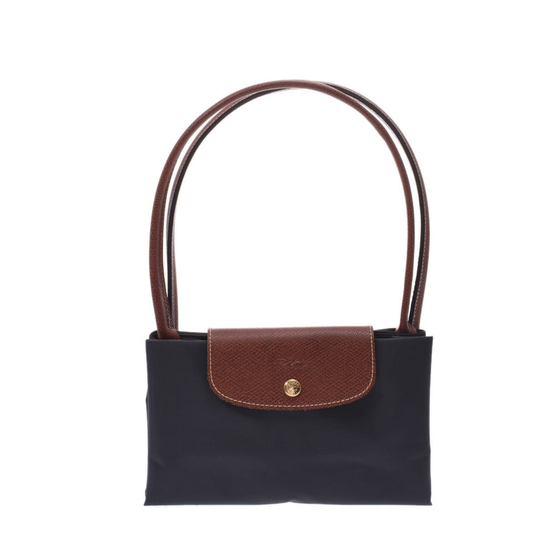 LONGCHAMP ロンシャン ル プリアージュ L ロング グレー/茶 ゴールド金具 L1899089300 レディース ナイロン/レザー トートバッグ 新品 銀蔵