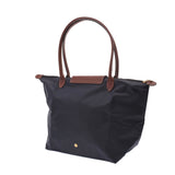 Longchamp Longchamp Le Preage L Long Gray / Brown Gold Hardware L1899089300 Ladies Nylon / Leather Tote Bag New Ginzo