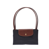 Longchamp Longchamp Le Preage L Long Gray / Brown Gold Hardware L1899089300 Ladies Nylon / Leather Tote Bag New Ginzo