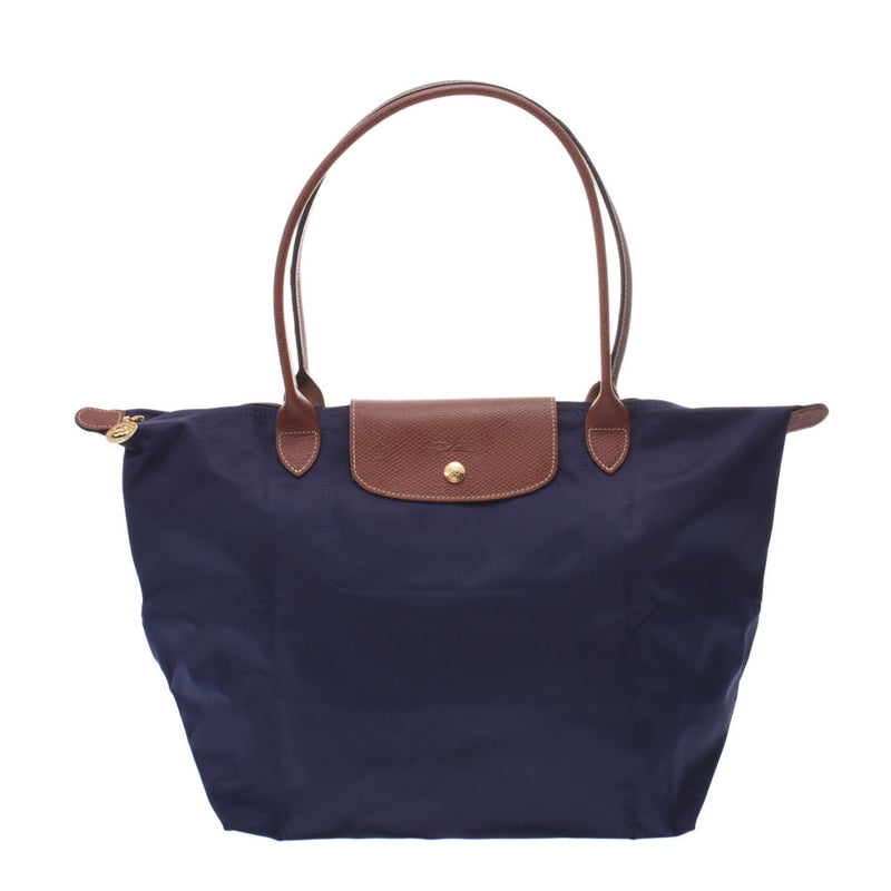Longchamp Roncamp Le Preage L Long Navy/Tea Gold Gold Gold Furniture L1899089556 Ladies, Nylon/Leather, Totebags, New Sinware