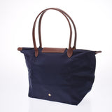 Longchamp Longchamp Le Preage L长海军/棕色金硬件L1899089556女士尼龙/皮革手提袋New Ginzo