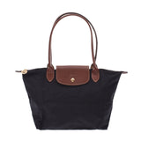 Longchamp Longchamp Le Preage Long S Black Brown Gold Metal Fittings L2605089001 Ladies Nylon Tote Bag New Ginzo