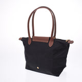 Longchamp Longchamp Le Preage Long S Black Brown Gold Metal Fittings L2605089001 Ladies Nylon Tote Bag New Ginzo