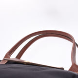 Longchamp Longchamp Le Preage Long S黑色棕色金硬件L2605089001女士尼龙手提袋New Ginzo