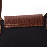 Longchamp Longchamp Le preage Long s black/brown gold fittings l2605089001 women's nylon/leather tote bag new silver