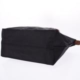 LONGCHAMP Ronchamp Priage Long S Black/Tea Gold fittings L2605089001 Ladies, nylon/Leather Tot bag, silver storehouse.
