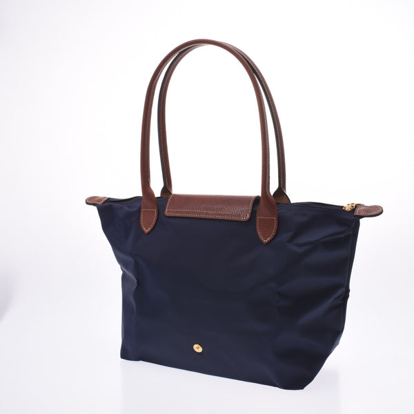 LongChamp Longchamp Long S海军/茶黄金支架L2605089556女装尼龙/皮革手提包新水池