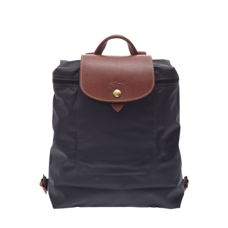 Logchump Longchamp primer backpack Gree / tea gold hardware l1699089300 ladies Nylon Leather Backpack