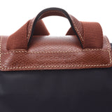 Longchamp Longchamp Le Preage背包灰色/棕色金色硬件L1699089300女士尼龙皮革Luc背包New Ginzo