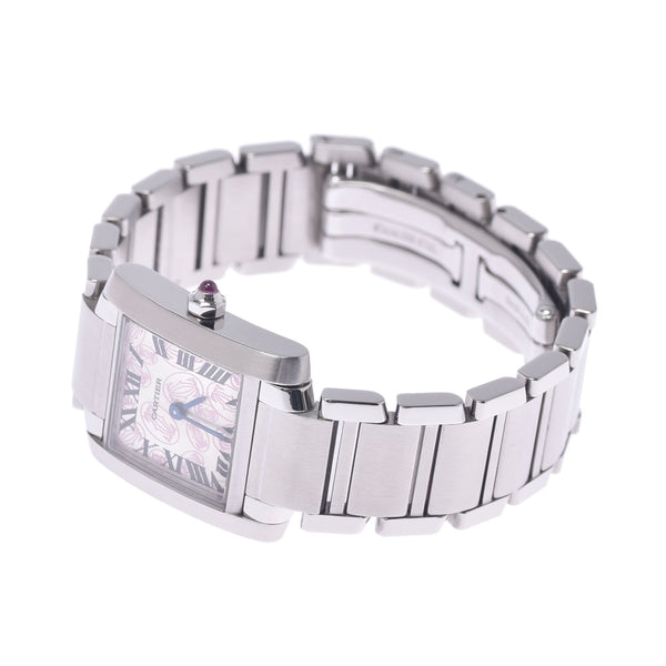 Cartier tank Francaise SM 2006 Xmas limited Ladies SS Watch quartz silver dial