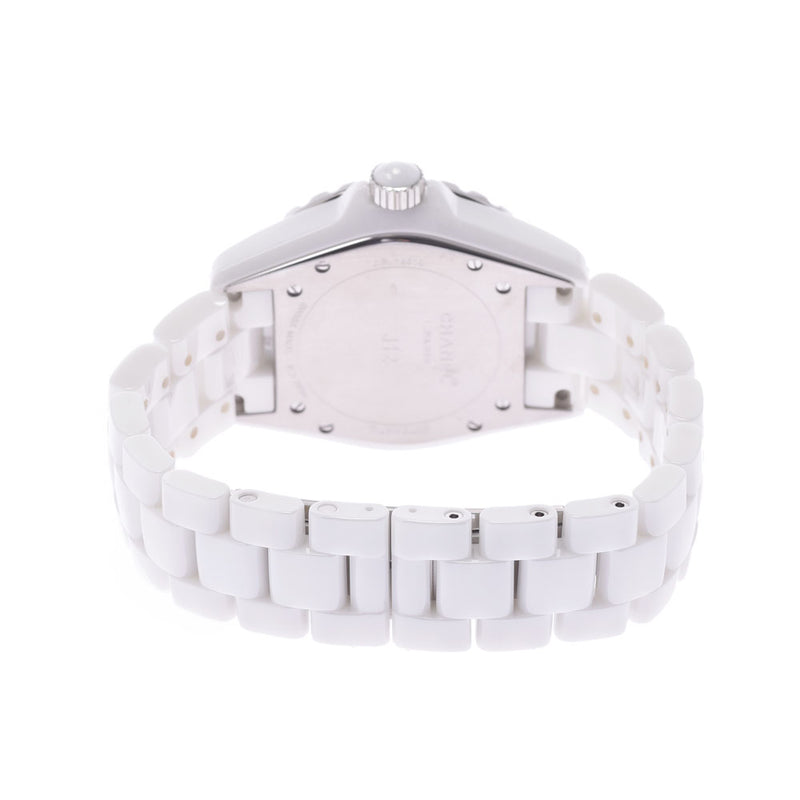 CHANEL Chanel J12 38mm Bezel Diamond H0969 Men's White Ceramic /SS Watch Automatic White Dial A Rank Used Ginzo