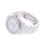 CHANEL Chanel J12 38mm Bezel Diamond H0969 Men's White Ceramic /SS Watch Automatic White Dial A Rank Used Ginzo