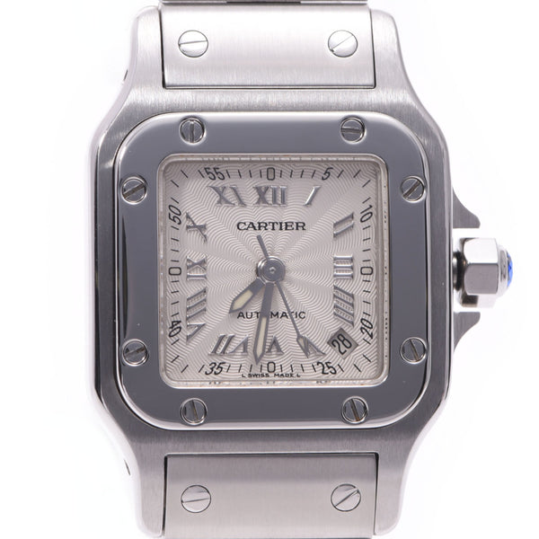Cartier Santos Garth SM 20th anniversary w20044d6 Ladies SS Watch Automatic Silver Dial