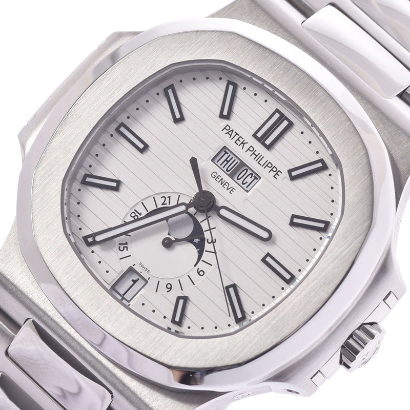 PATEK PHILIPPE Patek Philippe Nautilus annual calendar 5726/1A-010 men's SS watch white dial a rank used silver stock