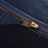 HERMES Hermes Kelly 32 outer stitch navy blue gold metal fittings ○ X engraved (around 1994) Ladies Kushbel 2WAY bag B rank used Ginzo