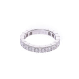 CARTIER Kartier Rannière Ring ol Diamond #48 8 Ladies K18WG/Diamond Ring: A Rank A Rank Used Silver Mine