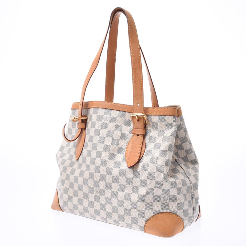 LOUIS VUITTON Louviton Azur, White N51206, Ladies Ace, Damiair, Canvas, Bag B, B-Rank used silver storey.