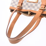 LOUIS VUITTON Louviton Azur, White N51206, Ladies Ace, Damiair, Canvas, Bag B, B-Rank used silver storey.