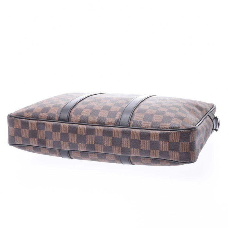 LOUIS VUITTON Damier PDV PM棕色N41466男士Damier帆布商务包AB等级二手Ginzo