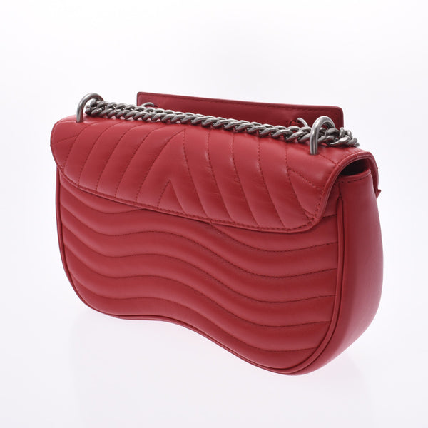 LOUIS VUITTON Louis Vuitton New Wave Chain Bag MM 2WAY Bag Ecarrat M51943 Calf Shoulder Bag B Rank Used Ginzo