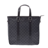 LOUIS VUITTON Louis Viton, 2WAY, Black/Gray, Black/Gray N41467 Med Damiae Graffiti, canvas handler, B-rank, used silver storehouse.