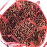 MCM MCM Reversible Pink / Leopard Pattern Unisex Leather Tote Bag AB Rank Used Ginzo