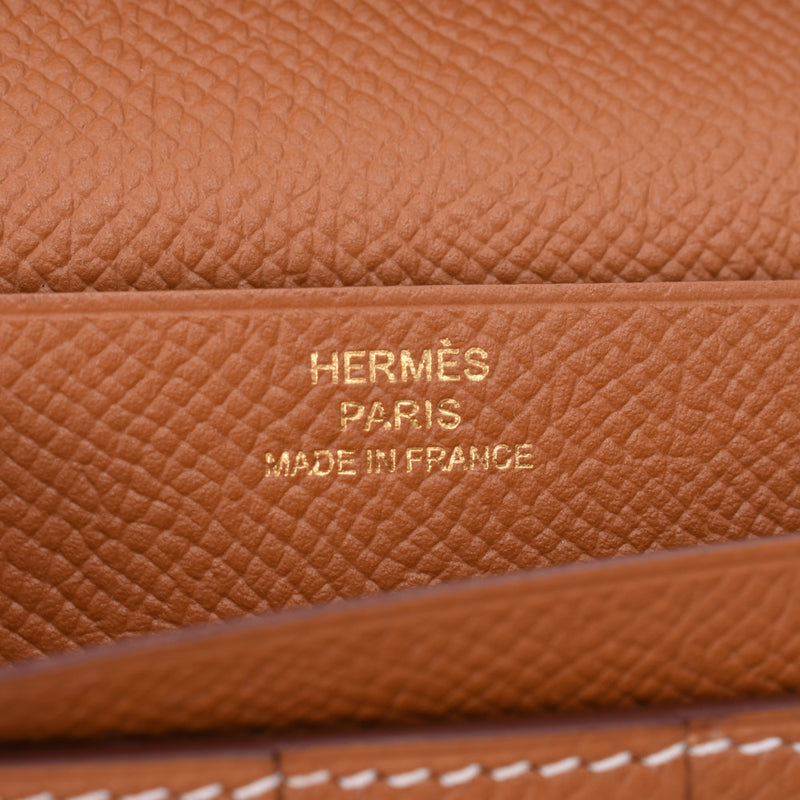 HERMES Hermes Bairnsfure Gold Silver Hardware C Engraved (around 2018) Ladies Vow Epson Wallet Unused Ginzo