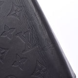 LOUIS Vuitton Louis Vuitton monogram shadow zippy wallet velvet black m62902 men's leather long wallet Shindo used silver