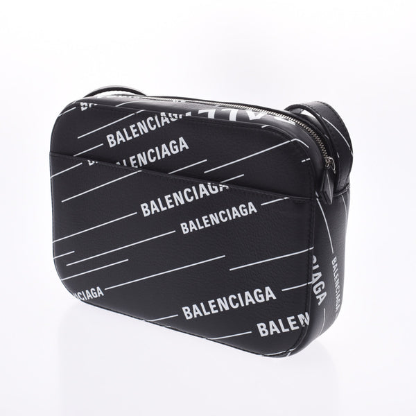 BALENCIAGA バレンシアガ エブリデイ カメラバッグ 黒/白 ユニセックス カーフ ショルダーバッグ 未使用 銀蔵